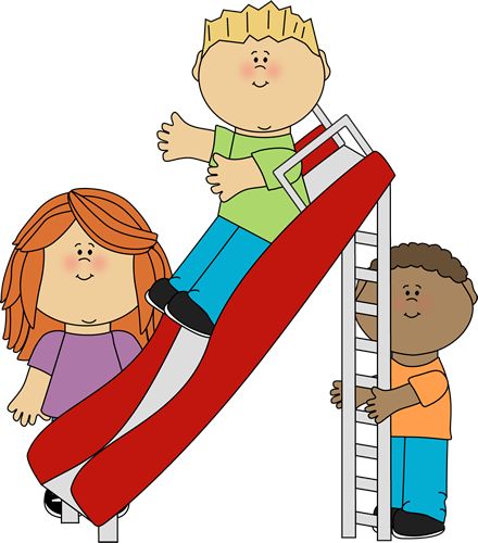 Kids Playing on a Slide | Clip Art-Outside | Pinterest