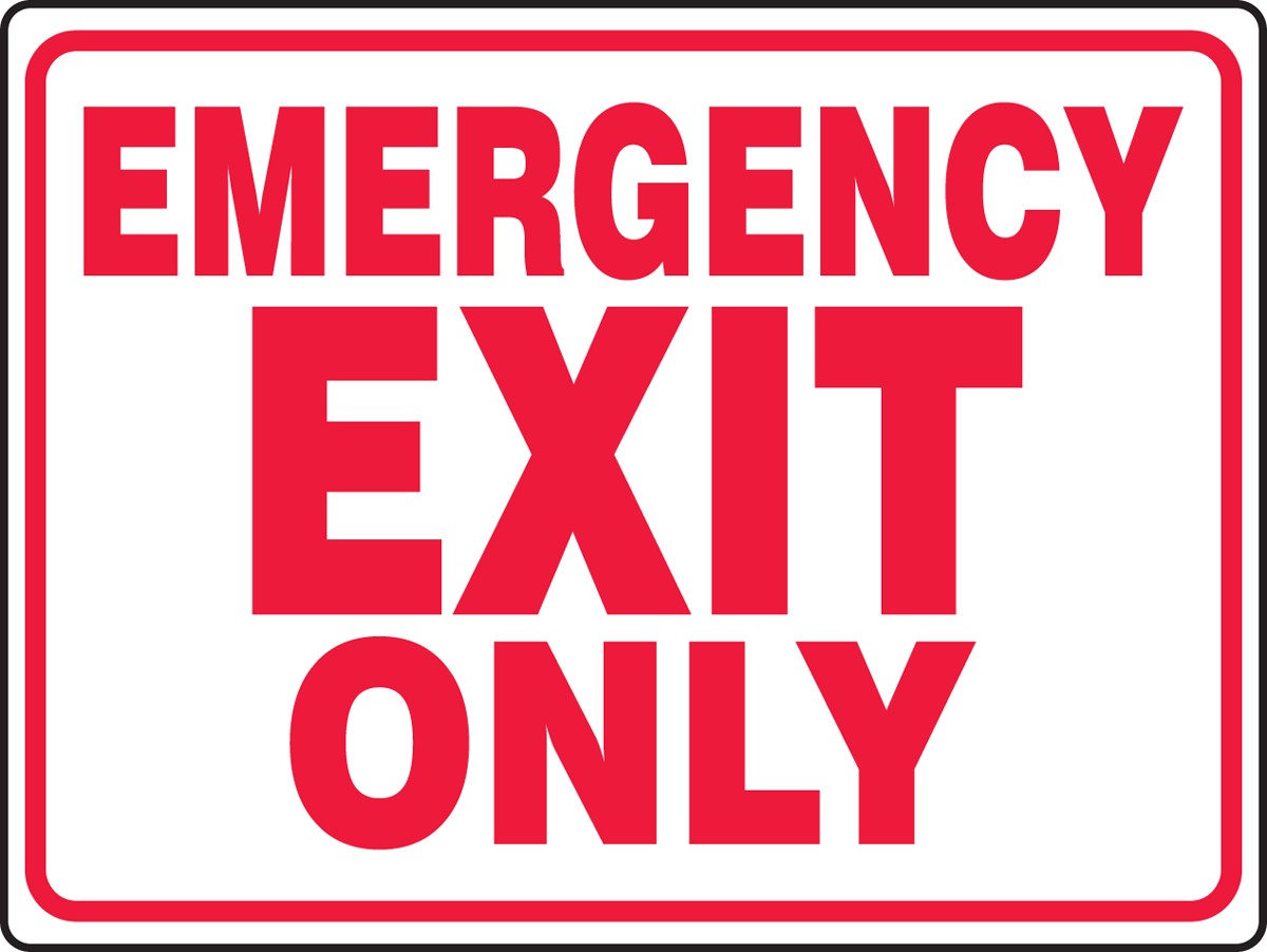 Emergency Exit Only Sign MEXT549 - First Aid and Safety Supplies