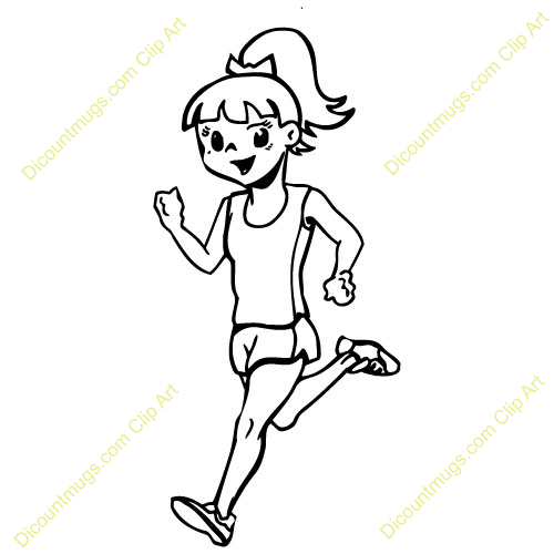 free clipart girl running - photo #17