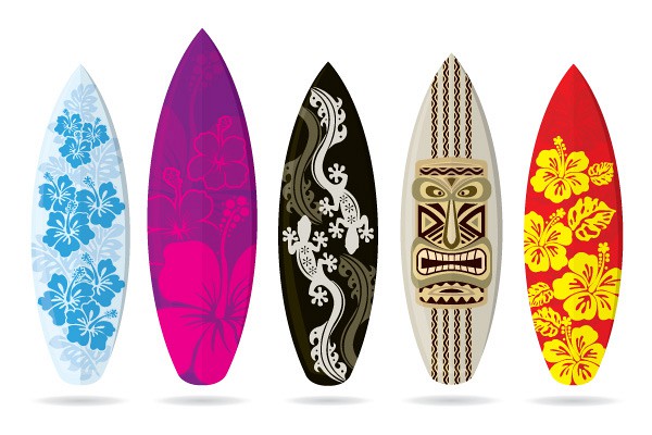 Patterned Surfboards Vector | TopVectors.com