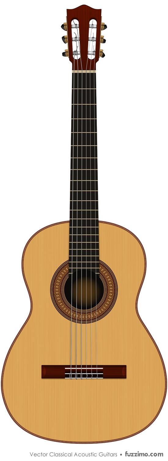 Free Vector Classical Acoustic Guitars | fuzzimo