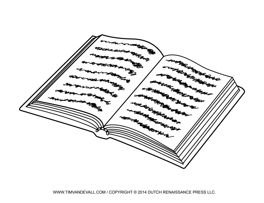 Pics For > Open Book Coloring Pages