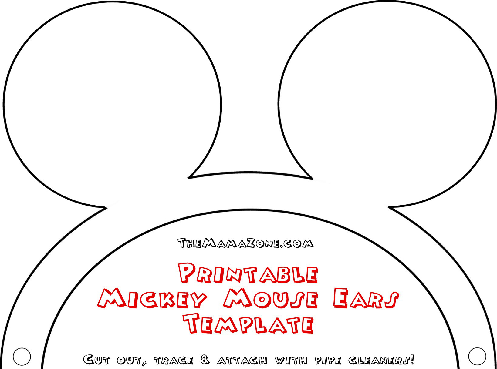Mickey Mouse Ears Template Headband Cliparts.co