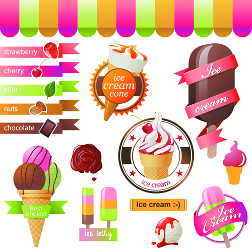 Ice cream vector for free download