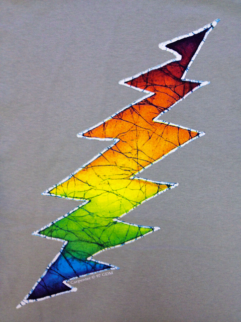 Grateful Dead - Lightning Bolt T-shirts on sage