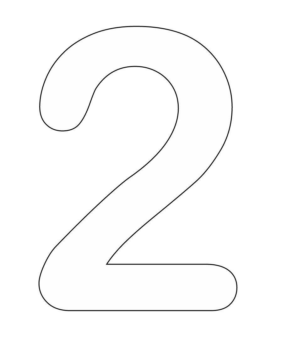 Number 2 Coloring Pages | SelfColoringPages.com