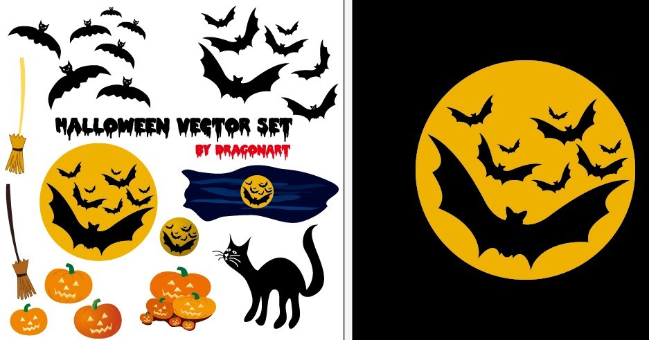 Free Cartoon Happy Halloween Scary Elements Vector 10 » TitanUI