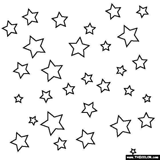 Stars Coloring Page - Drawing Kids