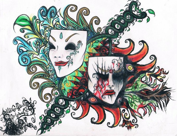 Dark Theatre Masks by Vulgaressa on DeviantArt