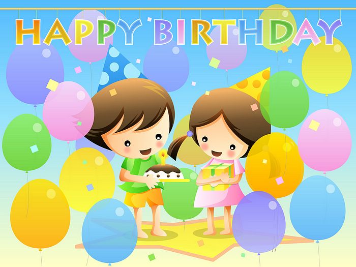 Children's illustration - Happy Birthday Party 29 - Wallcoo.net