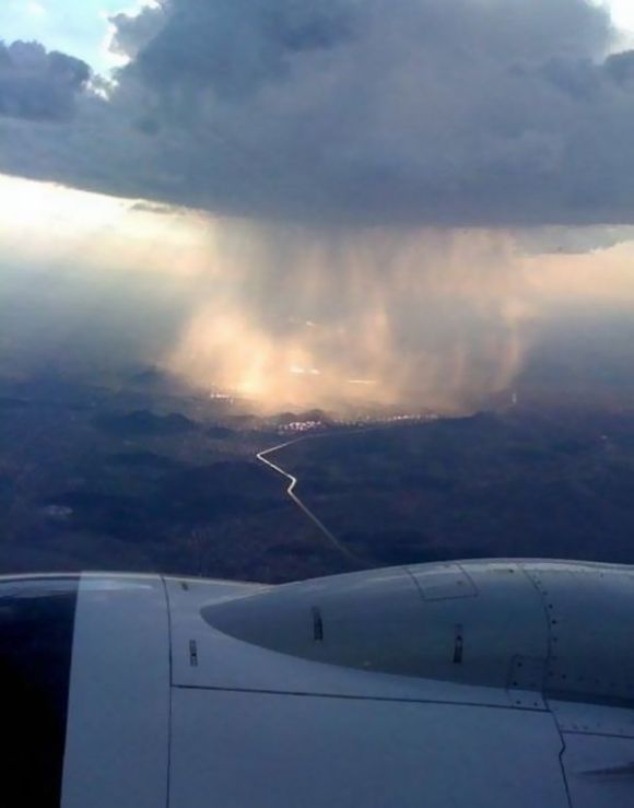 Rain Cloud From A Plane - photographer unknown - Pictify - your ...
