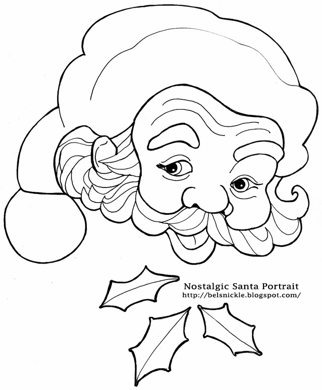Belznickle Blogspot : Color a Nostalgic Portrait of Santa Claus ...