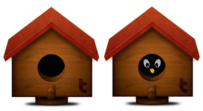 Bird House Clipart, Wooden Twitter Website Icon | Just Free Image ...