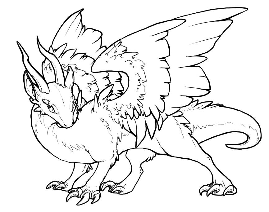 Free Line Art - Chinese Dragon by Mikaley on DeviantArt