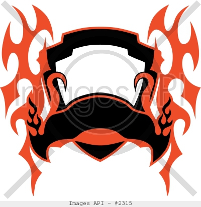 Flaming template logo crest emblem design 047 Picture Clip Art ...