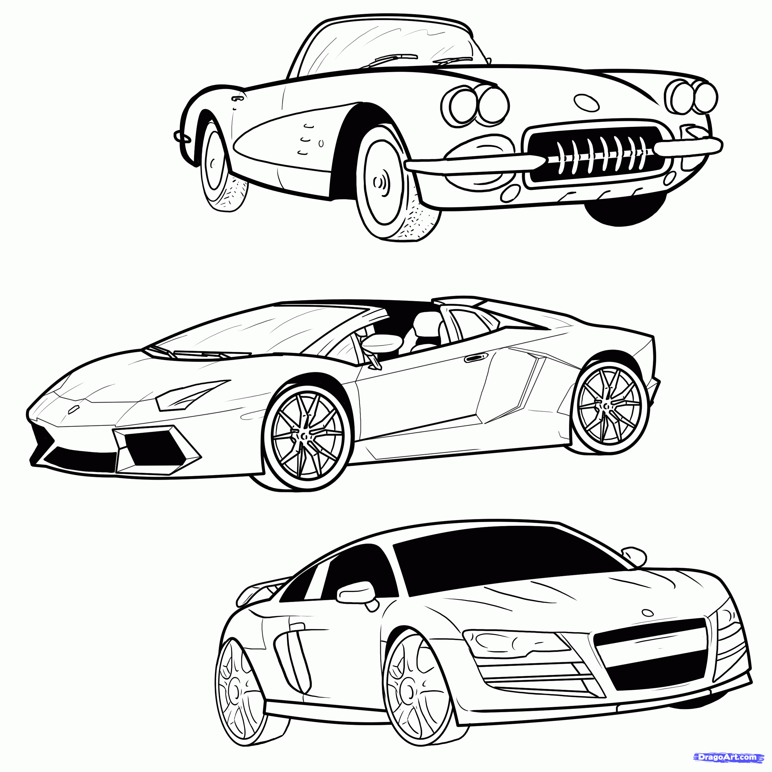 How to Draw a Sports Car, Step by Step, Cars, Draw Cars Online ...