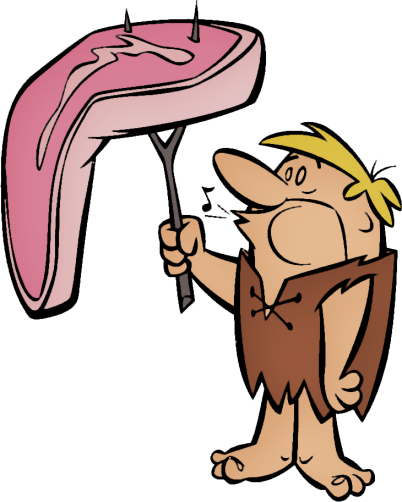 Barney Rubble with Steak Color Sticker Decal, tinkerbell cartoon ...