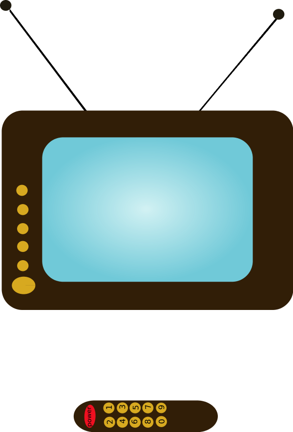TV set 5 - vector Clip Art
