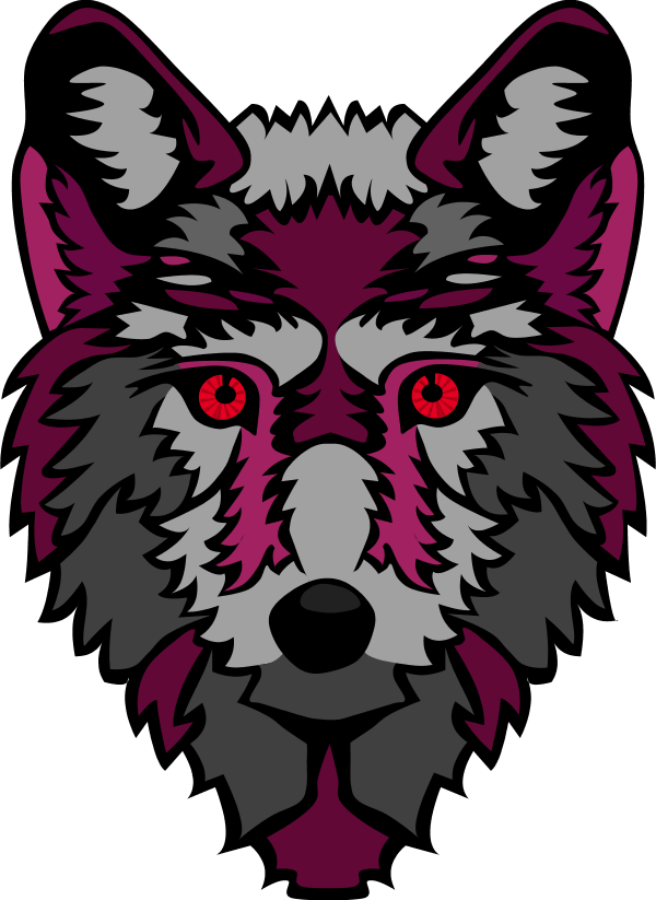 Wolf Head Stylized 1 - vector Clip Art