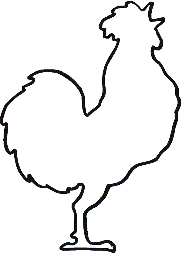 blank rooster coloring pages | Coloring Kids
