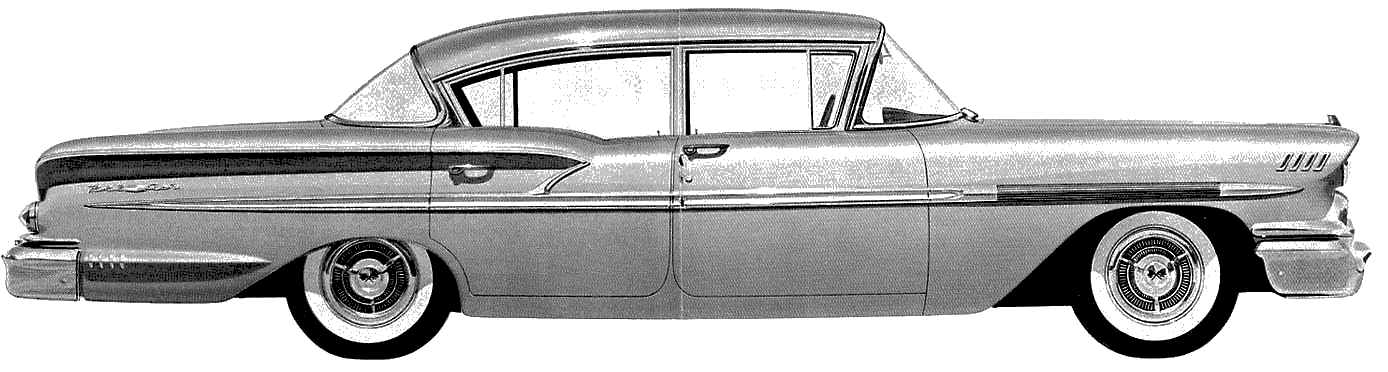 Car Chevrolet Bel Air 4-Door Sedan 1958 : the photo thumbnail ...