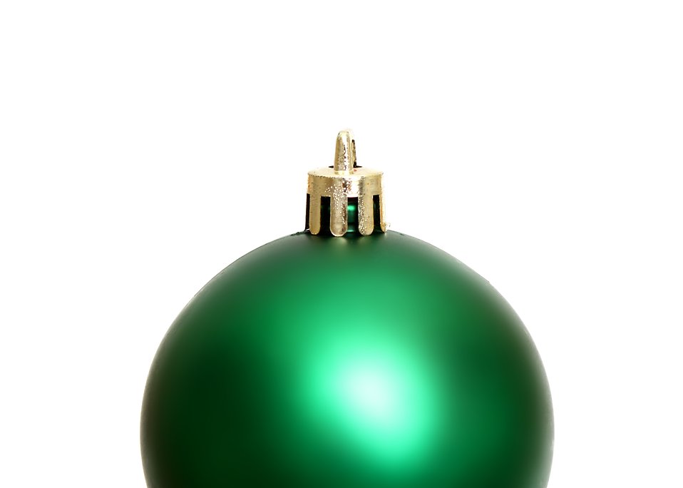 Free Stock Photos | A green Christmas ornament isolated on a white ...