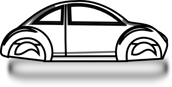 Beetle Car Outline clip art - vector clip art online, royalty free ...
