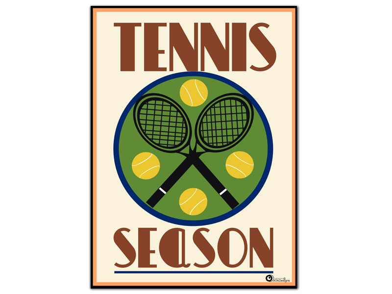 Tennis Season - A3 Art Print - ATADesignsATADesigns