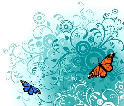 Flowers and Butterfly Graphics Vector Art Vector EPS Free Download ...