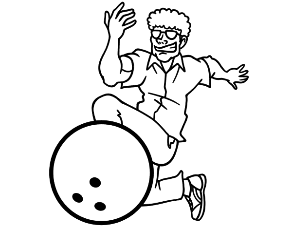 Coloring page Man bowling to color online - Coloringcrew.com