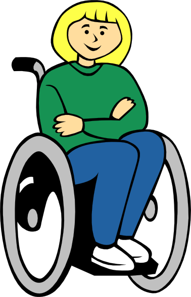 Girl In Wheelchair clip art Free Vector / 4Vector