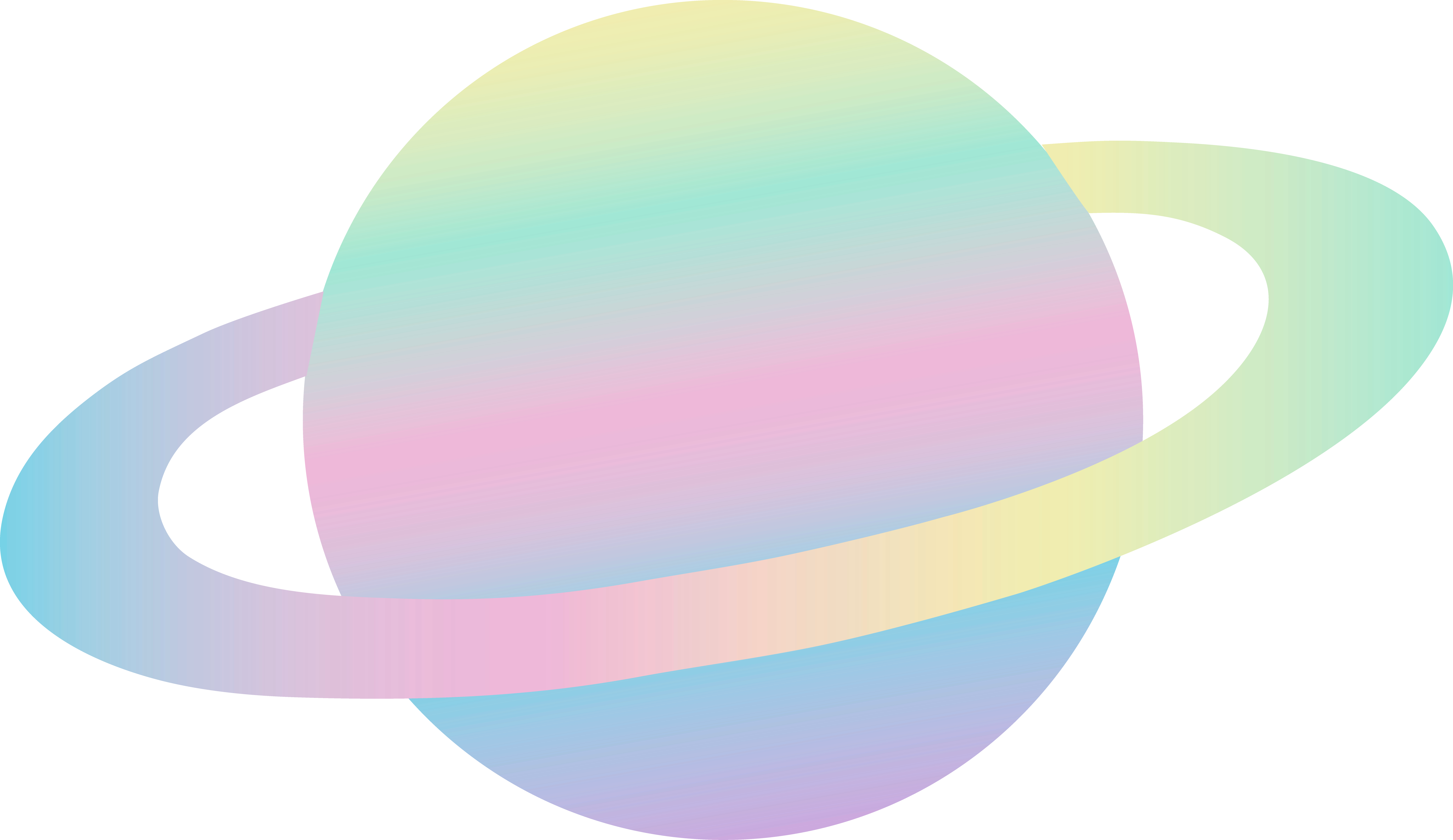 Pastel Colored Ringed Alien Planet - Free Clip Art
