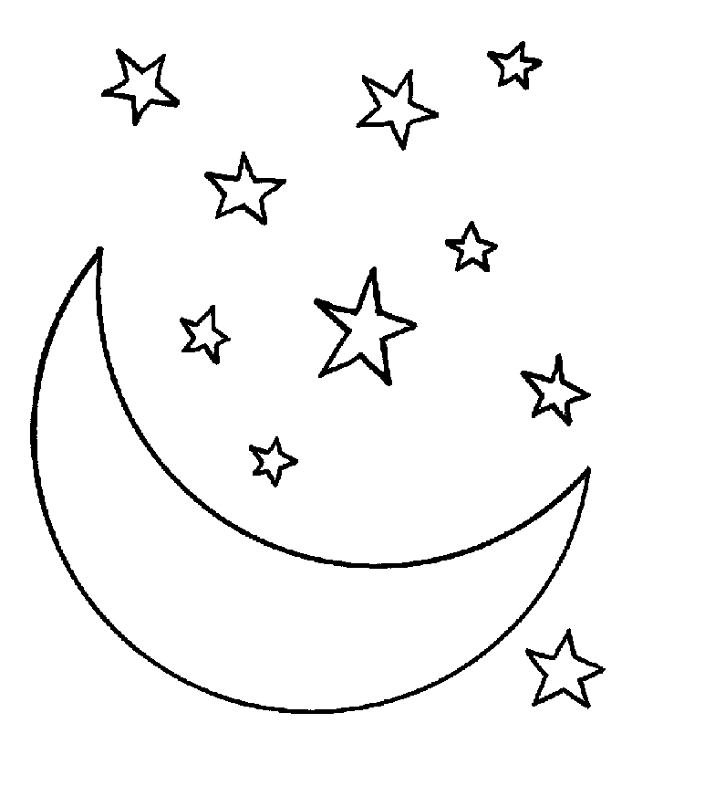 Coloring Pages Of Stars And Moon | Coloring Pages
