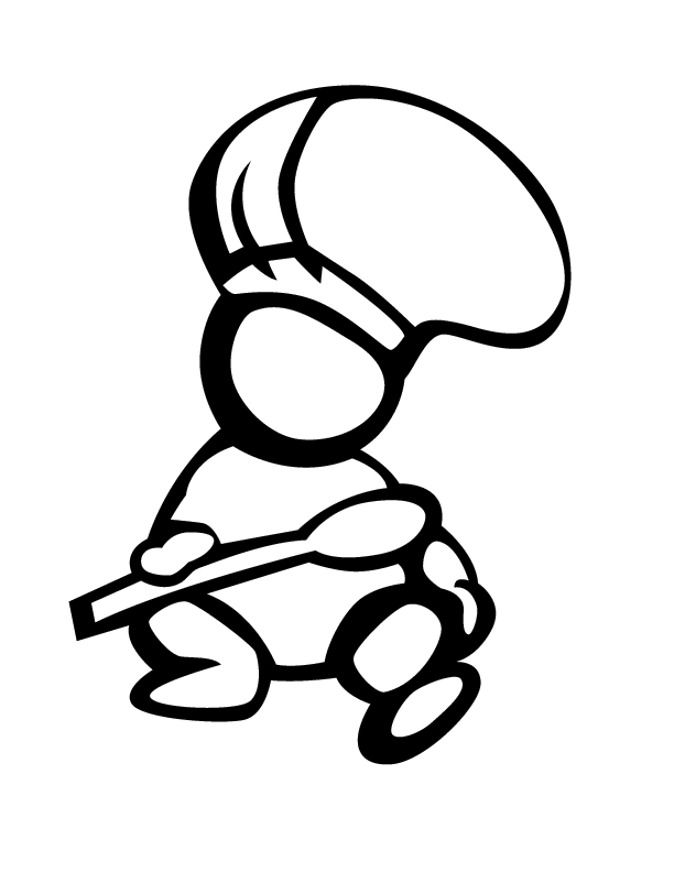 baby chef printable coloring in pages for kids - number 1614 online