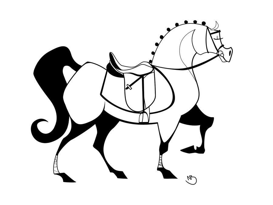 Dressage horse : lineart by obeythekiwi on deviantART
