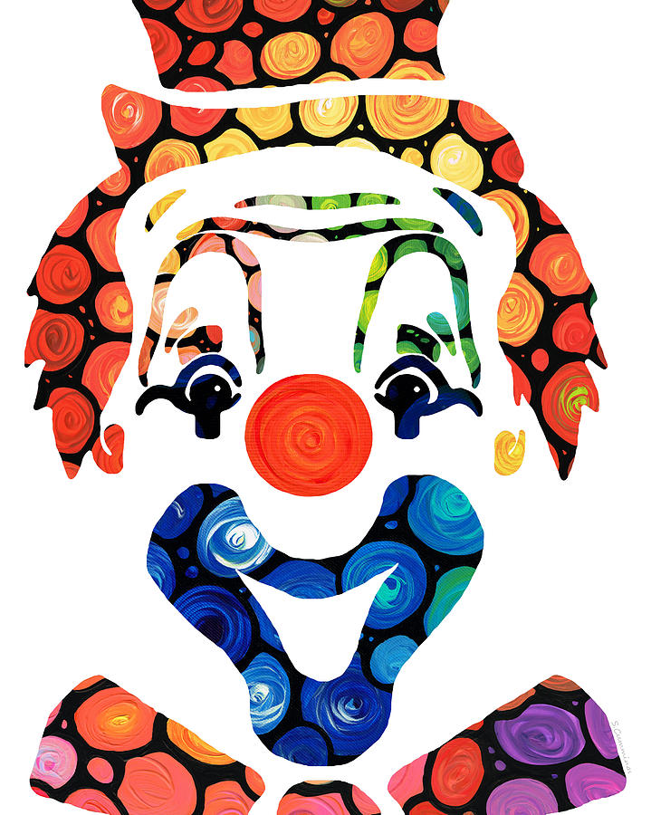 Clownin Around - Funny Circus Clown Art by Sharon Cummings ...