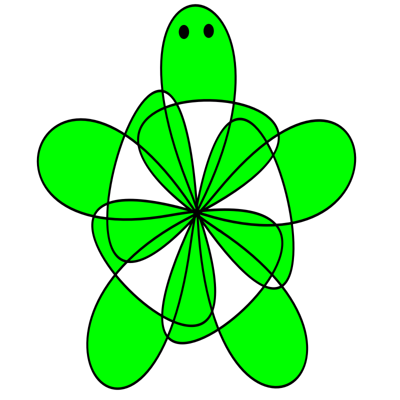 Clipart - green turtle