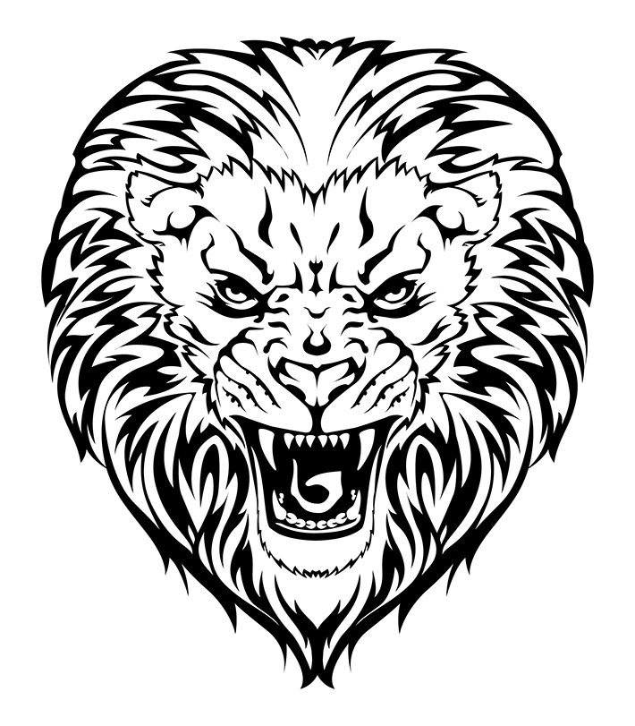 Line Drawing Lion