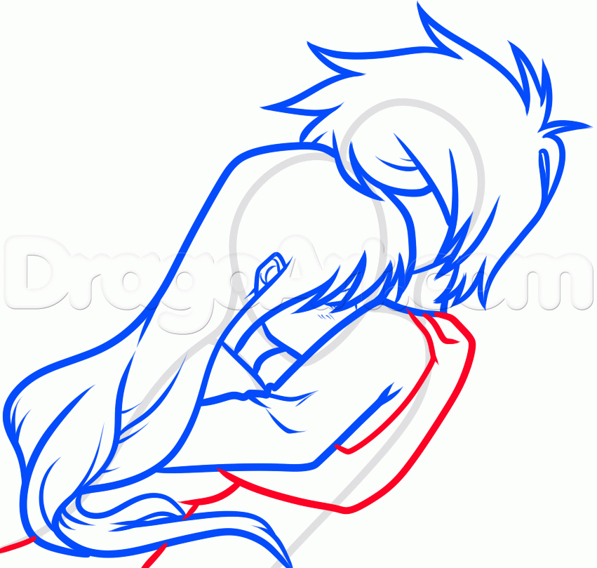 How to Draw an Anime Hug, Step by Step, Anime People, Anime, Draw ...