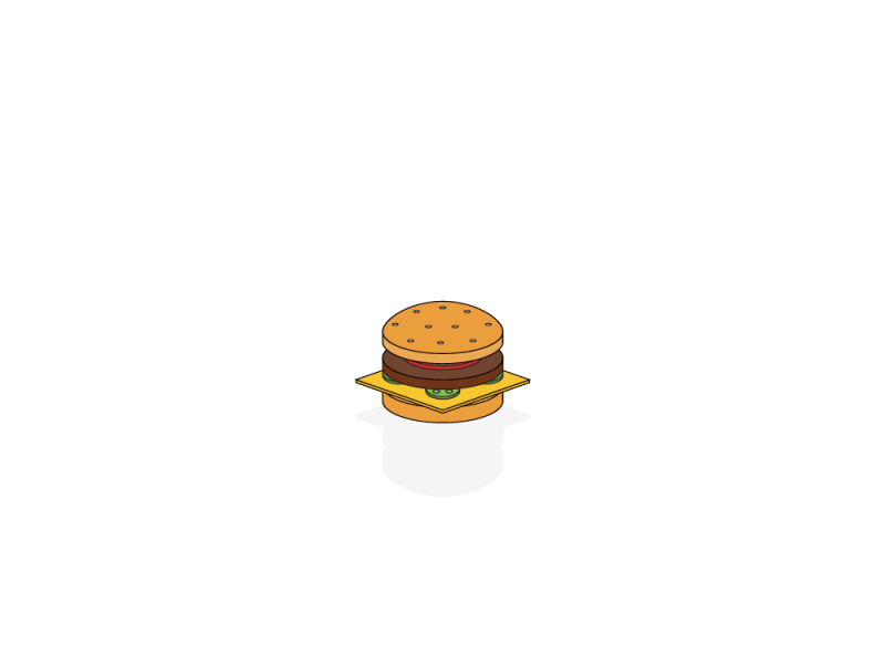 Dribbble - Just a casual hamburger by Linn Fritz