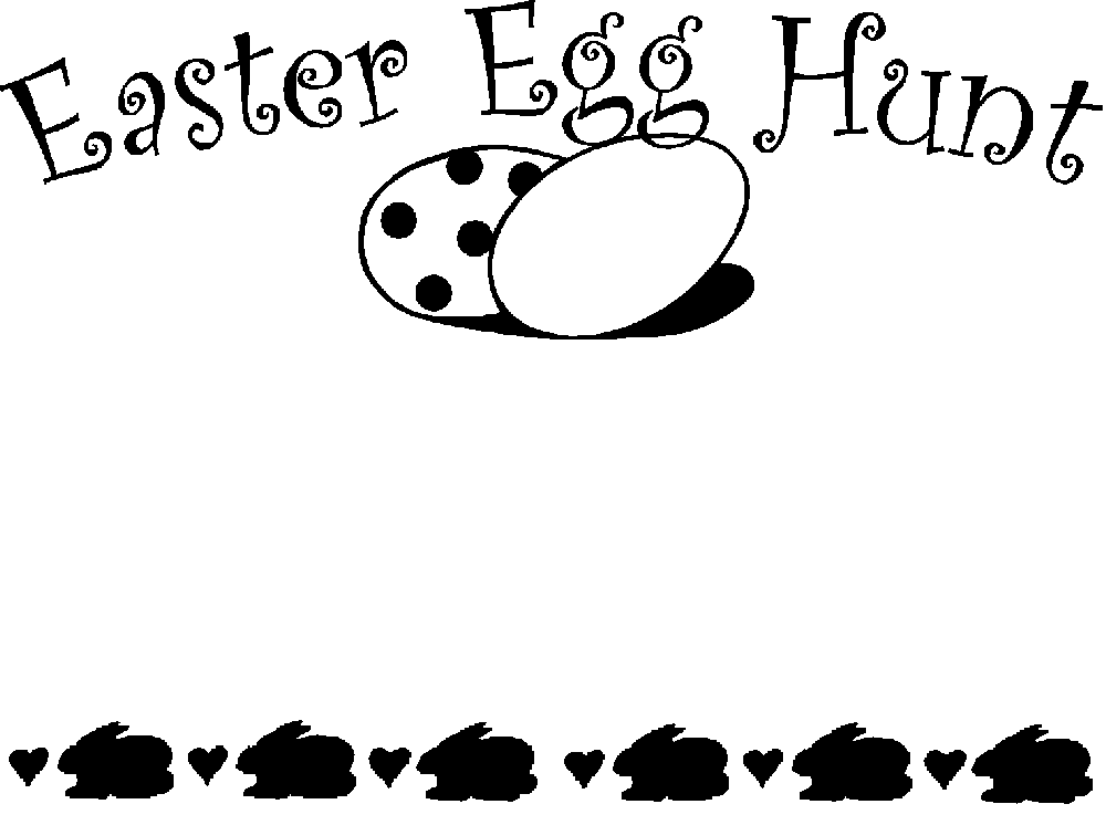 Easter Egg Hunt Clip Art Black And White Tattoo