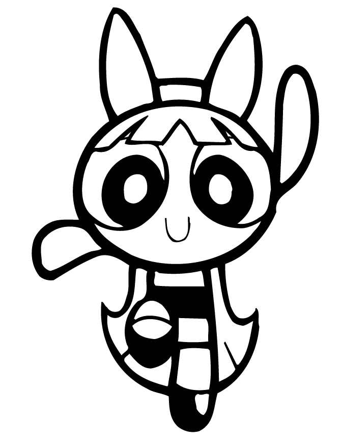 Powerpuff Girls Blossom The Smart One Coloring Page | Free ...