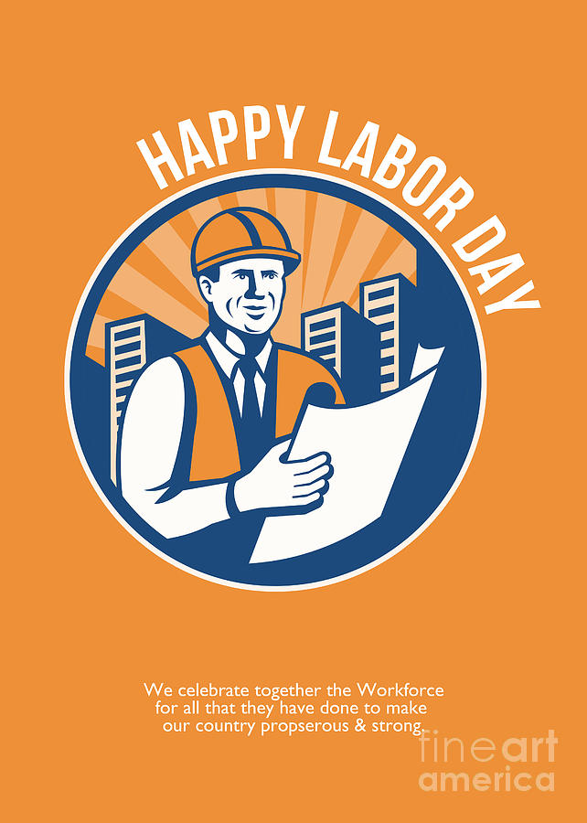 Labor Day Celebration Poster Retro by Aloysius Patrimonio ...