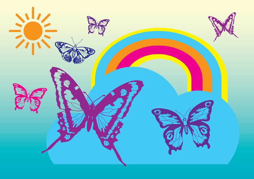 Birthday, Butterflies and Butterfly Vector