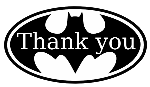 Thank You Batman 2 clip art - vector clip art online, royalty free ...