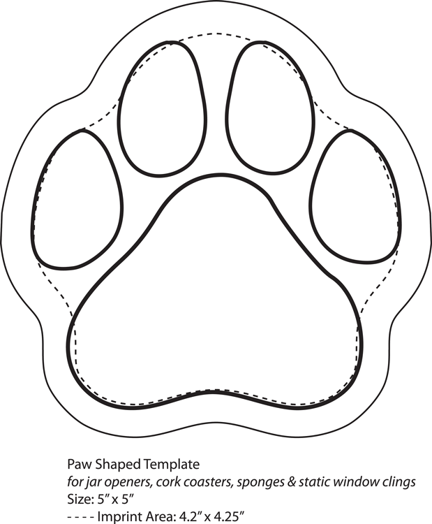 Dog Paw Print Template Cliparts co