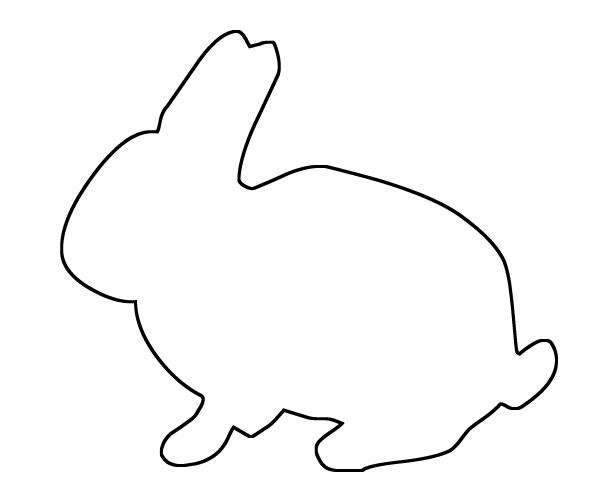 Bunny Outline Printable - ClipArt Best