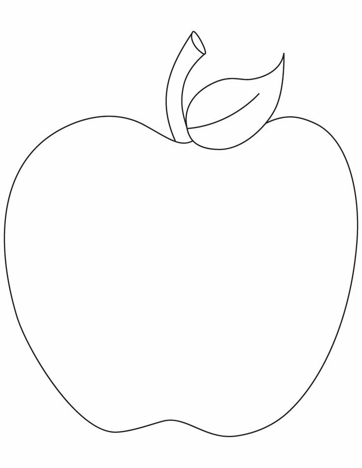 Apple Coloring Page to print | coloring pages | Pinterest