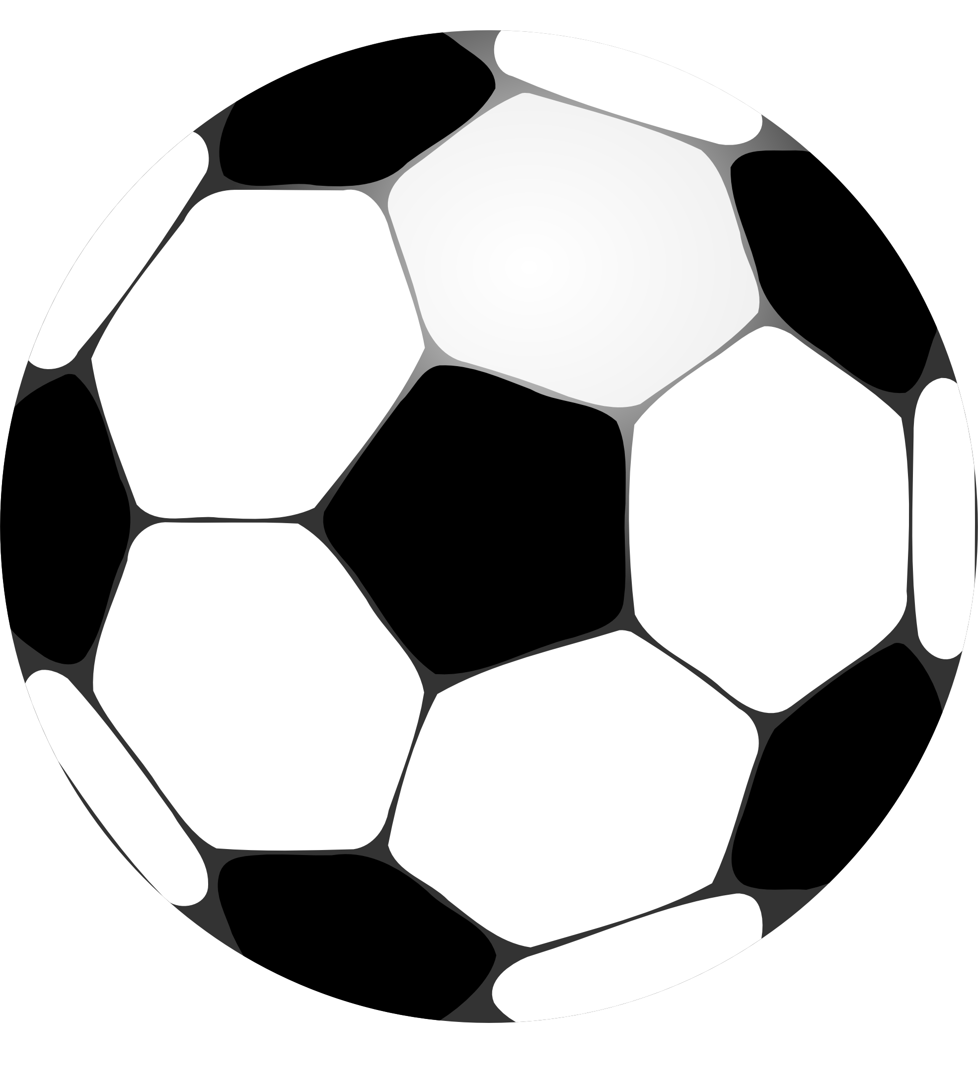 clipartist.net » Clip Art » football futbolo soccer ball black ...