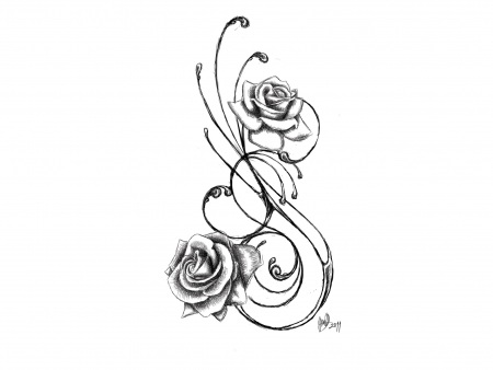 Rose Drawings Black And White - Cliparts.co